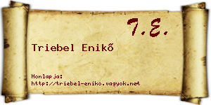 Triebel Enikő névjegykártya
