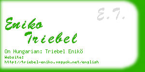 eniko triebel business card